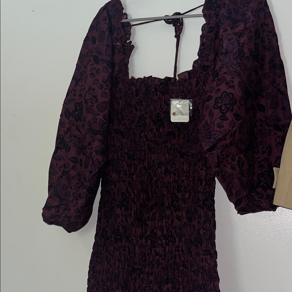 Free People Purple Floral Mini Dress